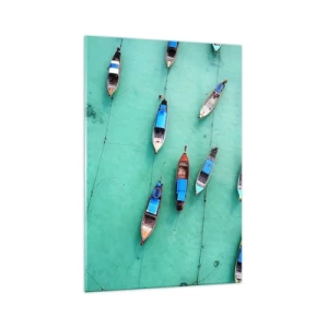 Glastavla - Bild på glas - Under en glad väntan - 70x100 cm