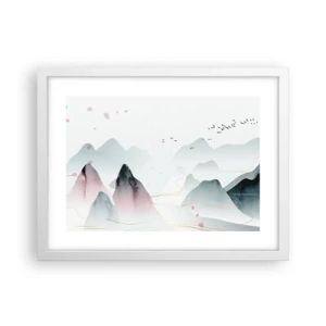 Affisch i vit ram - Över topparna - 40x30 cm