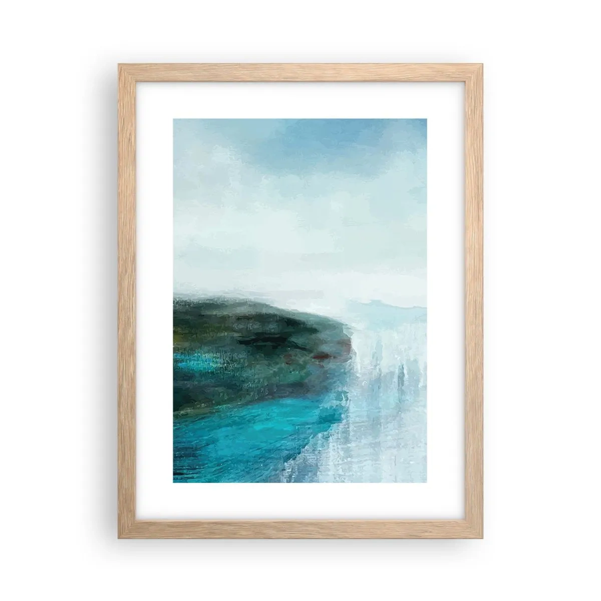 Affisch i ram av ljusek - Marin abstraktion - 30x40 cm