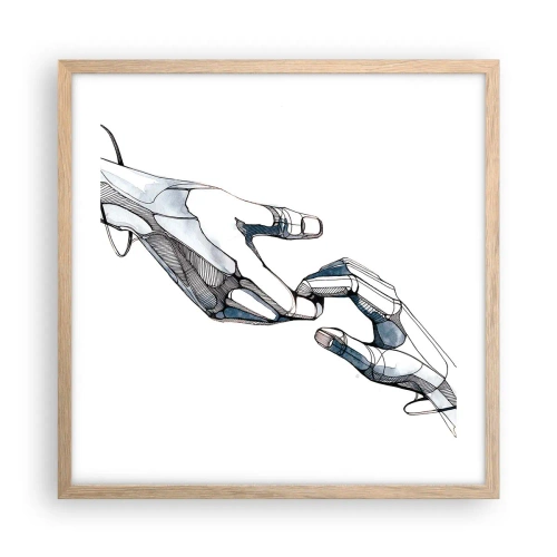 Affisch i ram av ljusek - God gest - 50x50 cm