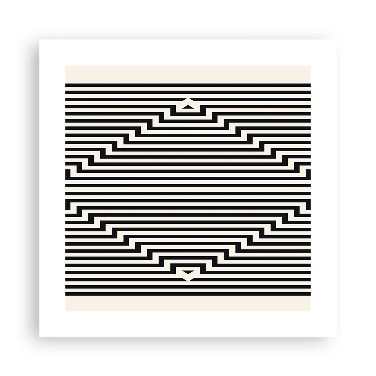 Affisch - Geometrisk illusion - 40x40 cm