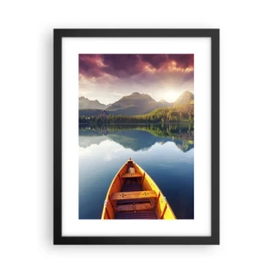 Affisch i svart ram - Ingenting mot naturen - 30x40 cm