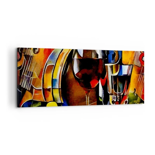 Canvastavla - Bild på duk - Så blir världen färgglad - 100x40 cm