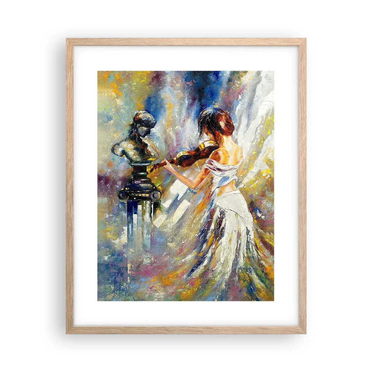 Affisch i ram av ljusek - Leva upp med känslan - 40x50 cm