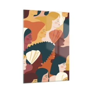 Glastavla - Bild på glas - Endast kvinnlighet - 50x70 cm