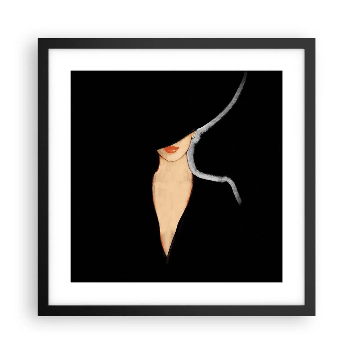 Affisch i svart ram - Elegans och stil - 40x40 cm