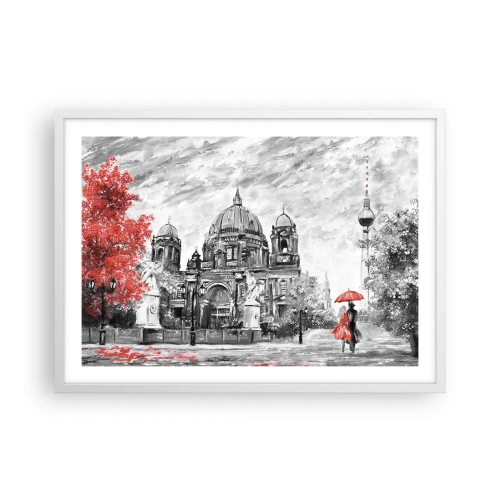Affisch i vit ram - Ett möte i Berlin - 70x50 cm