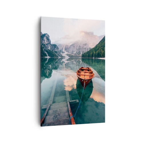 Canvastavla - Bild på duk - Lugn bergsömn - 80x120 cm