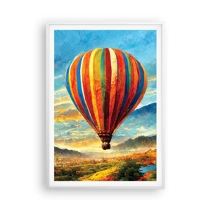 Affisch i vit ram - I tystnad ser man mer - 70x100 cm