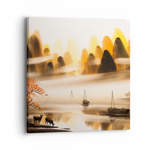 Canvastavla - Bild på duk - Längre bort än Fjärran Östern - 40x40 cm