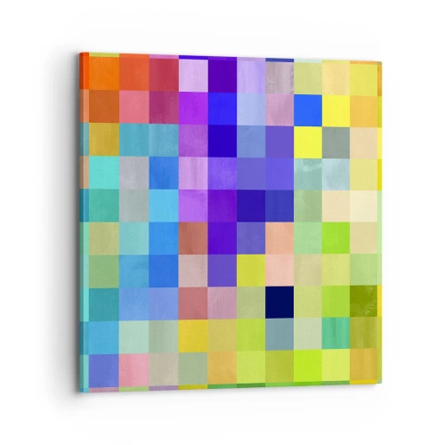 Canvastavla - Bild på duk - Alla olika, alla jämna - 70x70 cm