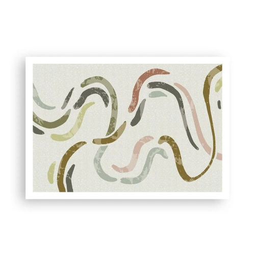 Affisch - Abstraktionens glada dans - 100x70 cm
