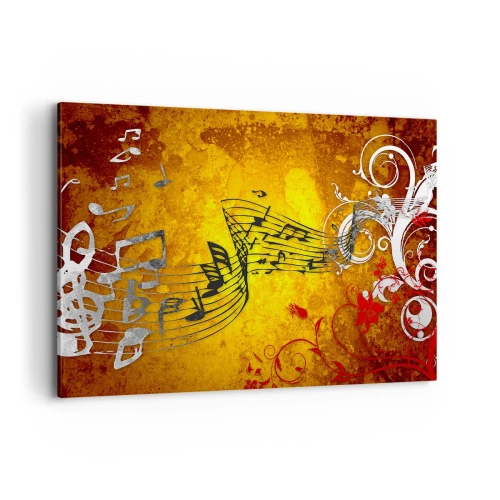 Canvastavla - Bild på duk - Låt musiken flyta - 120x80 cm