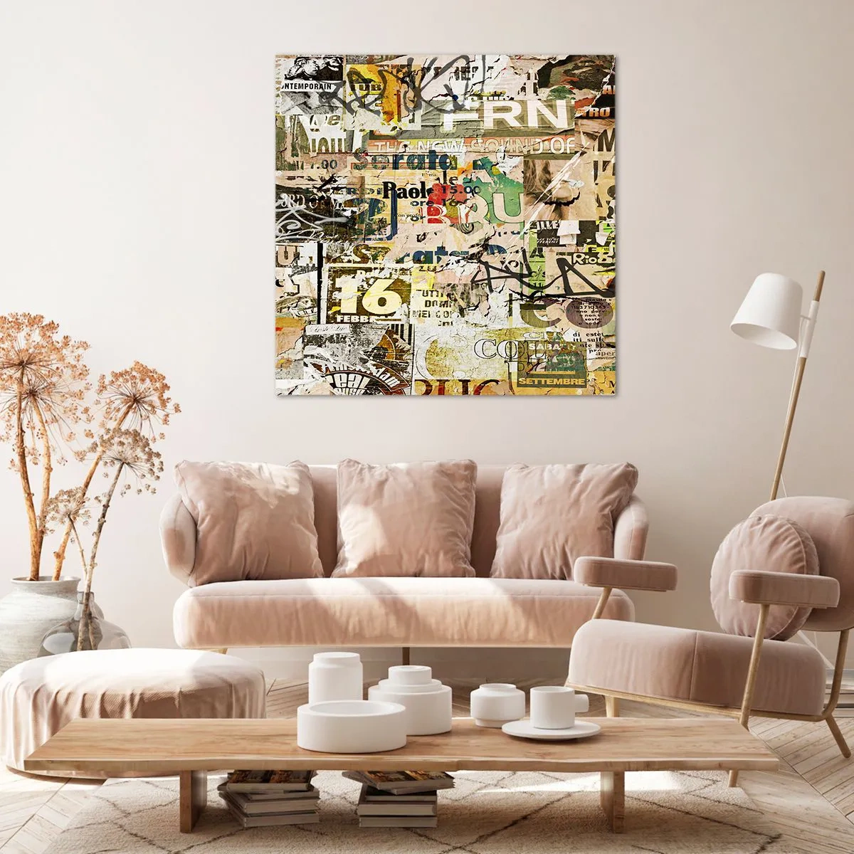 Canvastavla - Bild på duk - Oj, det händer saker och ting - 50x50 cm