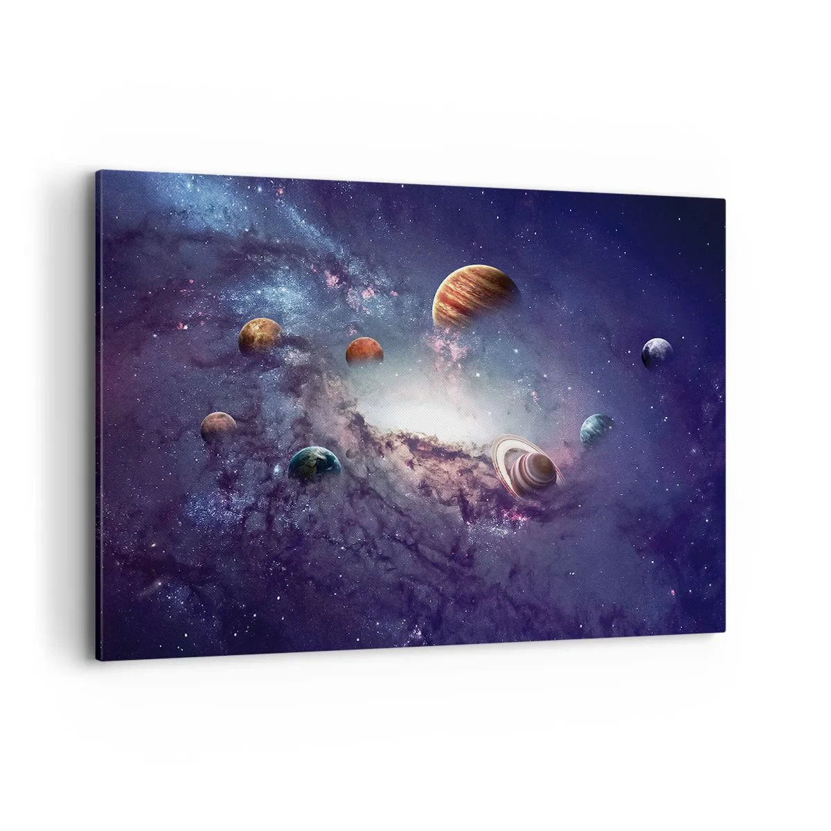 Canvastavla - Bild på duk - Sol- och danssystem - 100x70 cm