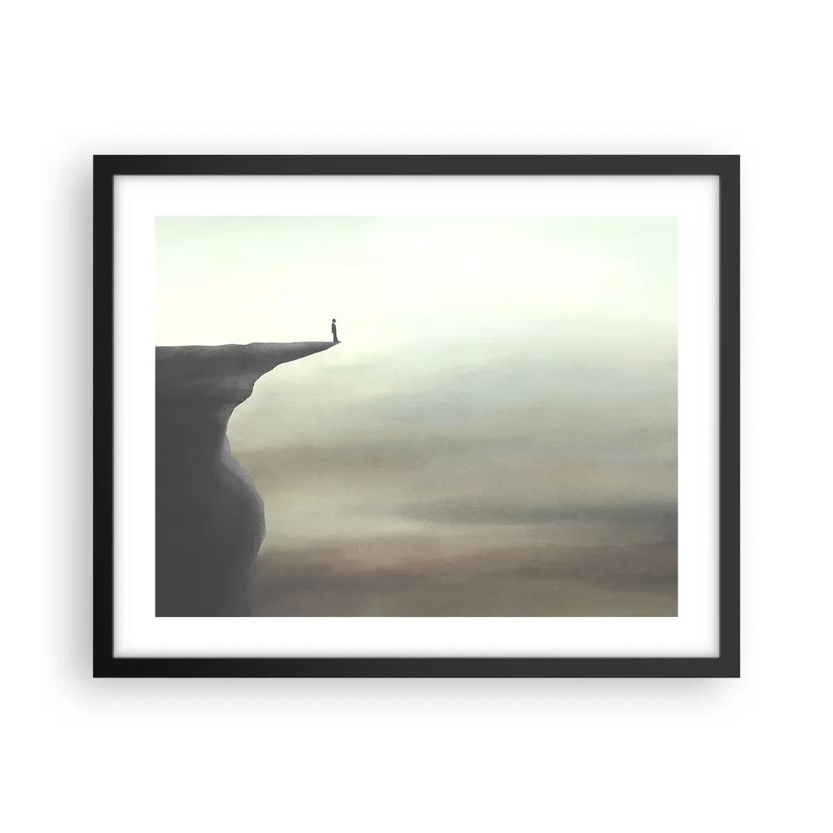 Affisch i svart ram - Uppåt, naturligtvis! - 50x40 cm