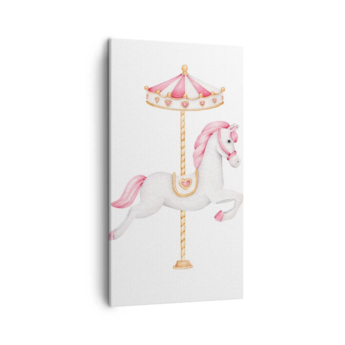 Canvastavla - Bild på duk - Han gav sig iväg med en hov - 45x80 cm