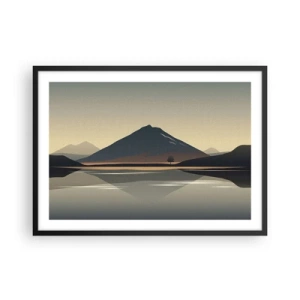 Affisch i svart ram - Spegelbild - 70x50 cm