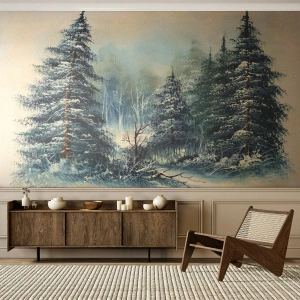 Fototapet Standard Eco - Redo för Julen - Landskap, Skog, Natur - 500x350 cm