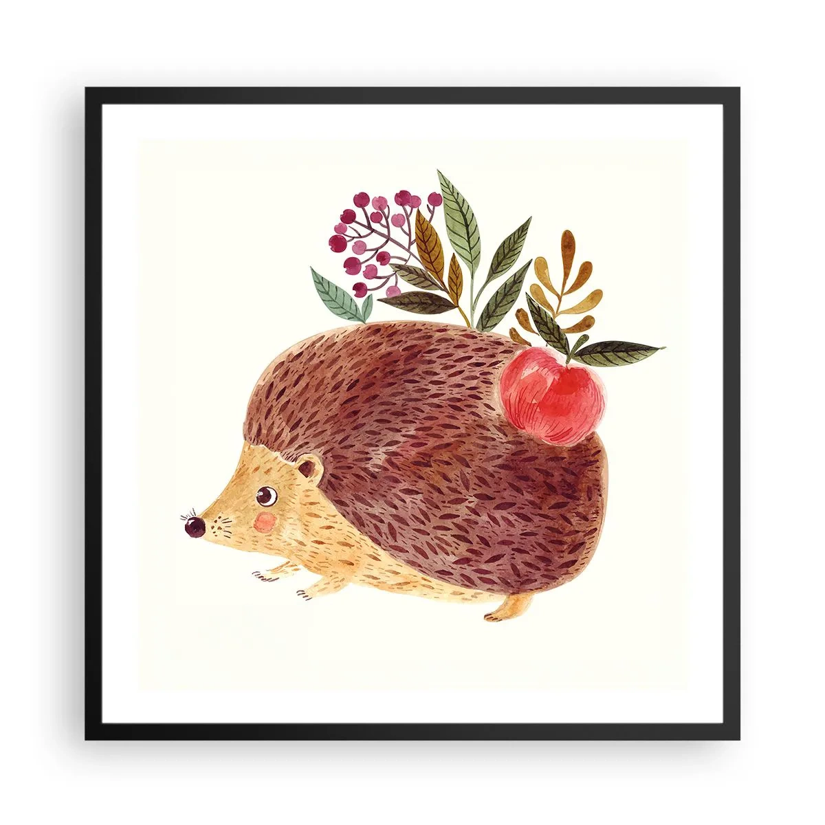 Affisch i svart ram - Och du gillar mig redan - 60x60 cm