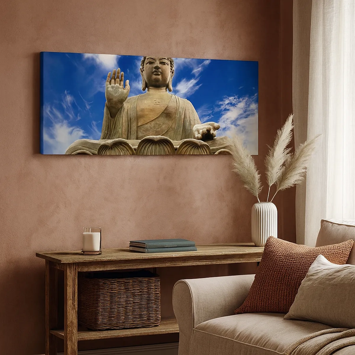 Canvastavla - Bild på duk - Lev utan rädsla - 30x30 cm