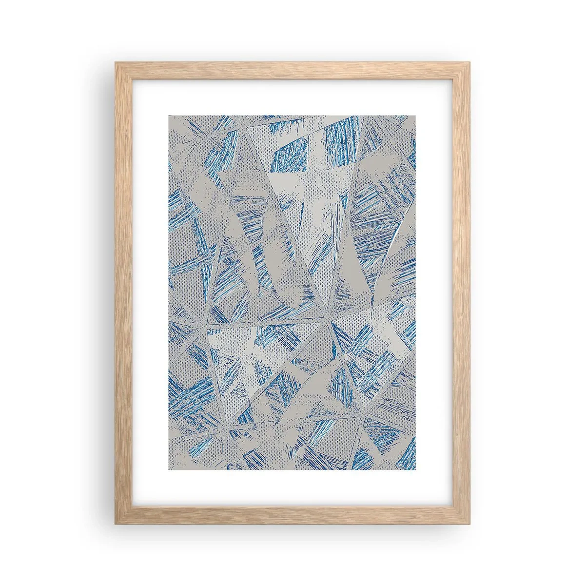 Affisch i ram av ljusek - I en gråblå labyrint - 30x40 cm