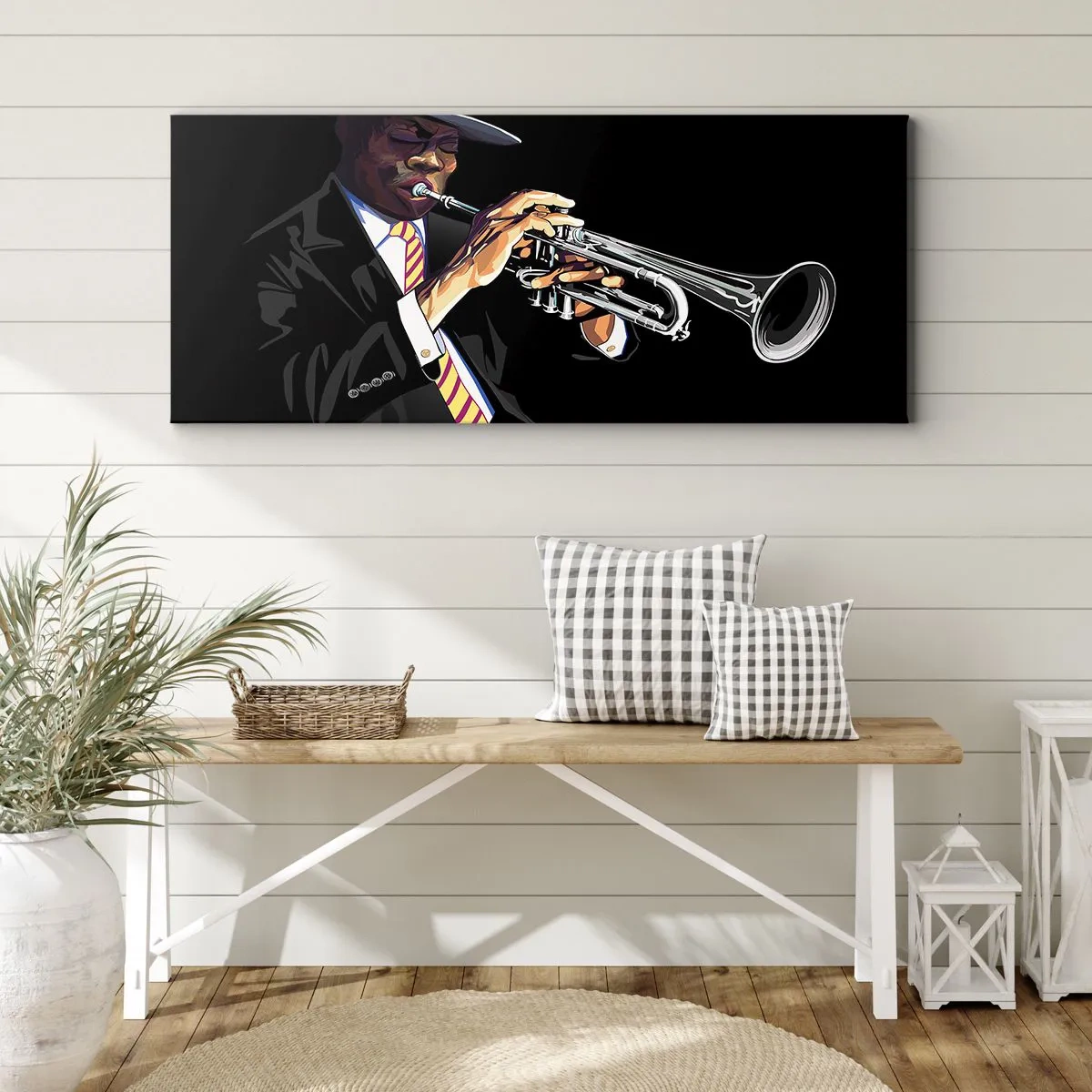 Canvastavla - Bild på duk - Gamla skolans charm - 100x40 cm