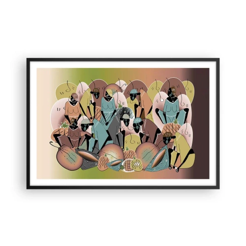 Affisch i svart ram - Högtiden kommer - 91x61 cm