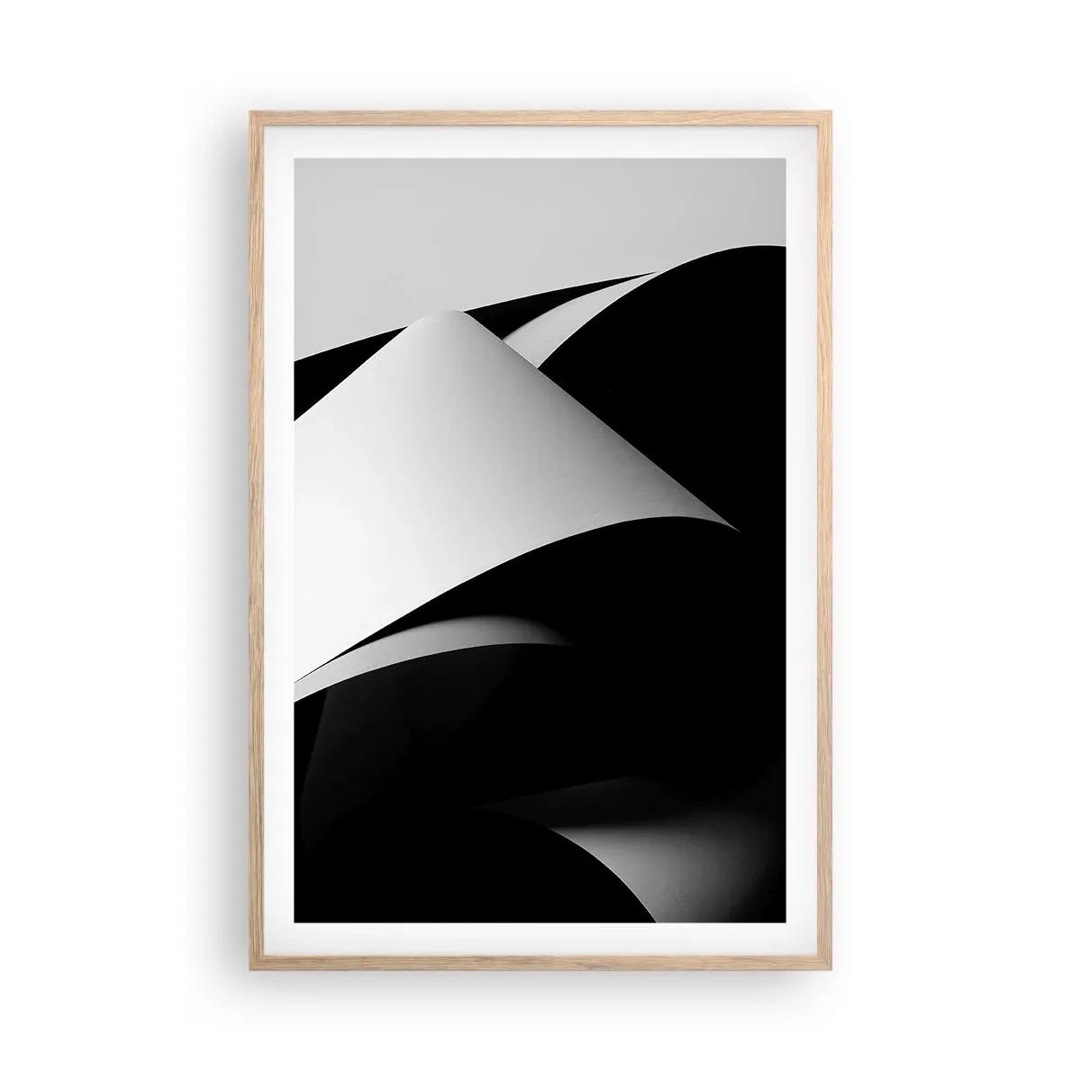Affisch i ram av ljusek - Ljusplan från skuggornas djup - 61x91 cm