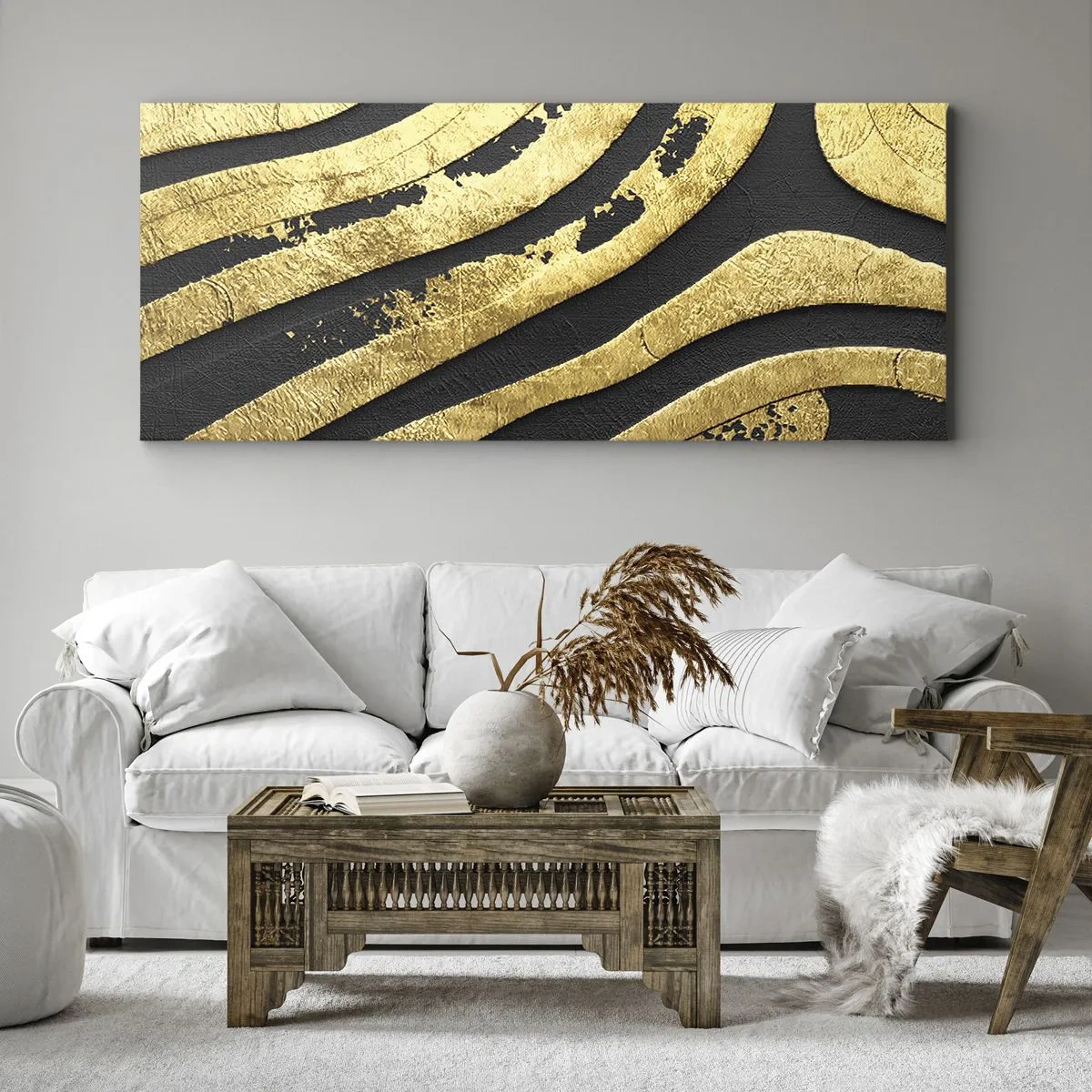 Canvastavla - Bild på duk - Allt flyter - 160x50 cm