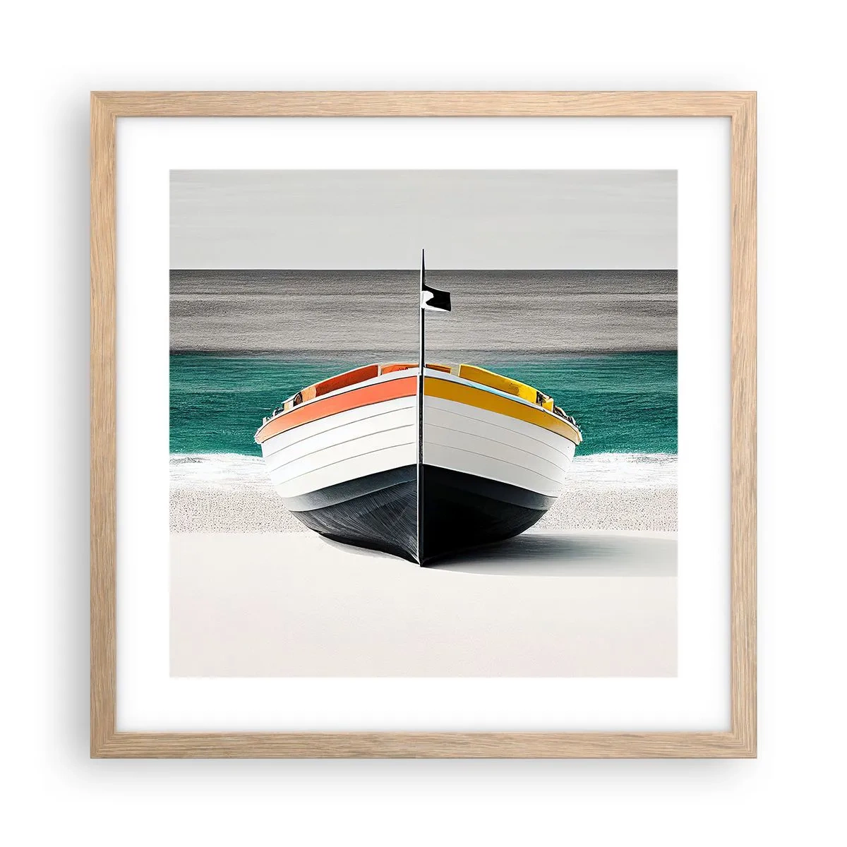 Affisch i ram av ljusek - På sin plats - 40x40 cm