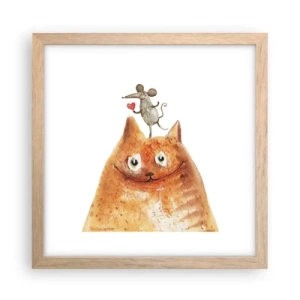 Affisch i ram av ljusek - Kärlekens paradoxer - 30x30 cm