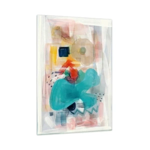 Glastavla - Bild på glas - Ett färgglatt spel - 50x70 cm