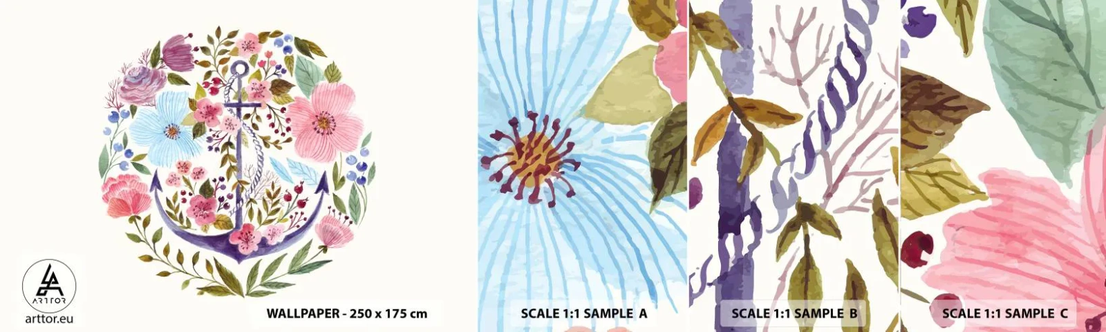 Fototapet Prov Standard Eco - En seglares goda sömn - Ankare, Boho, Seaside - 100x30 cm