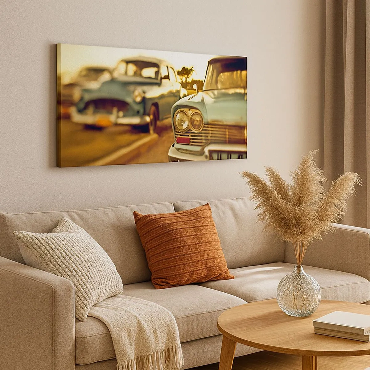 Canvastavla - Bild på duk - Vi väntar och ser - 100x40 cm