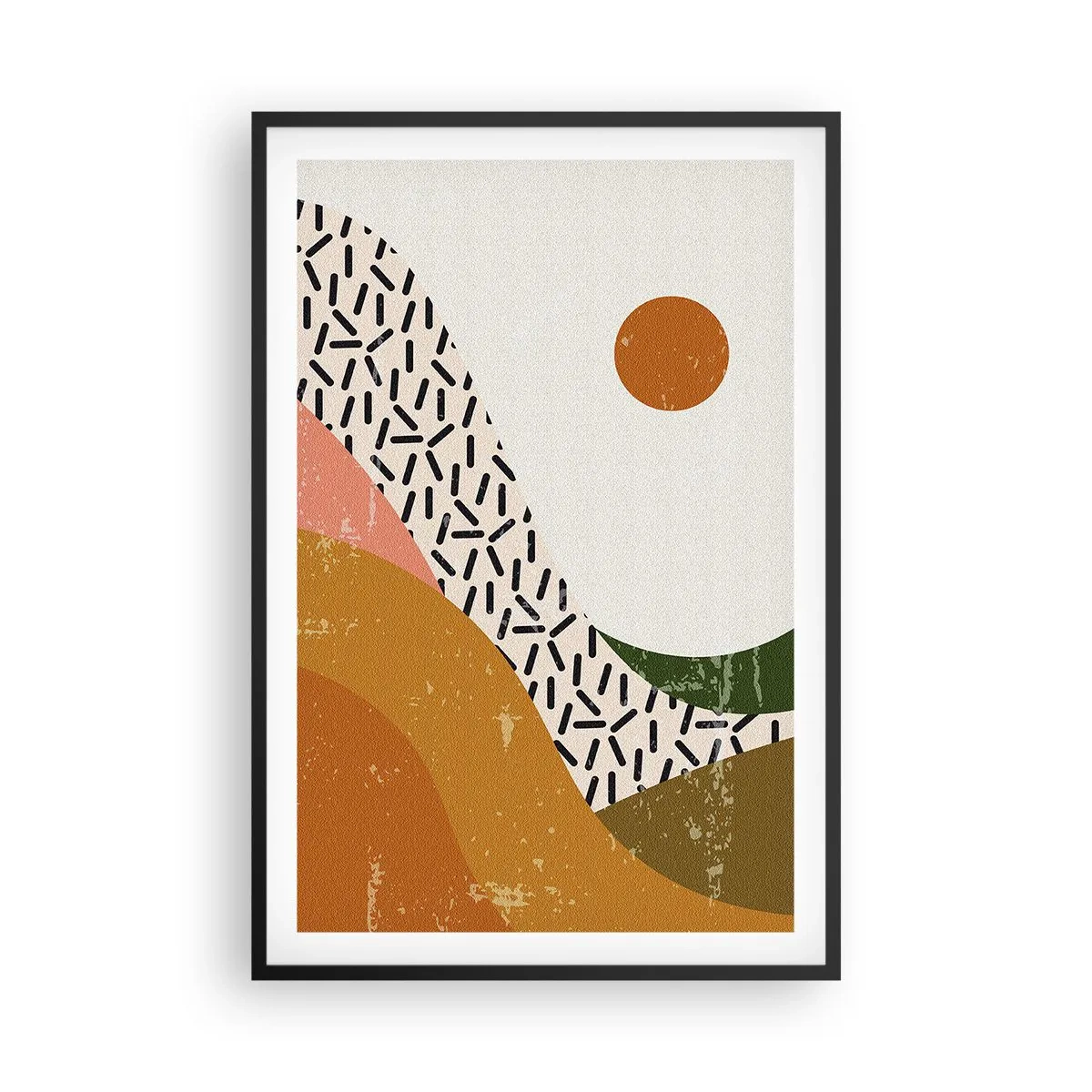 Affisch i svart ram - Solig abstraktion - 61x91 cm