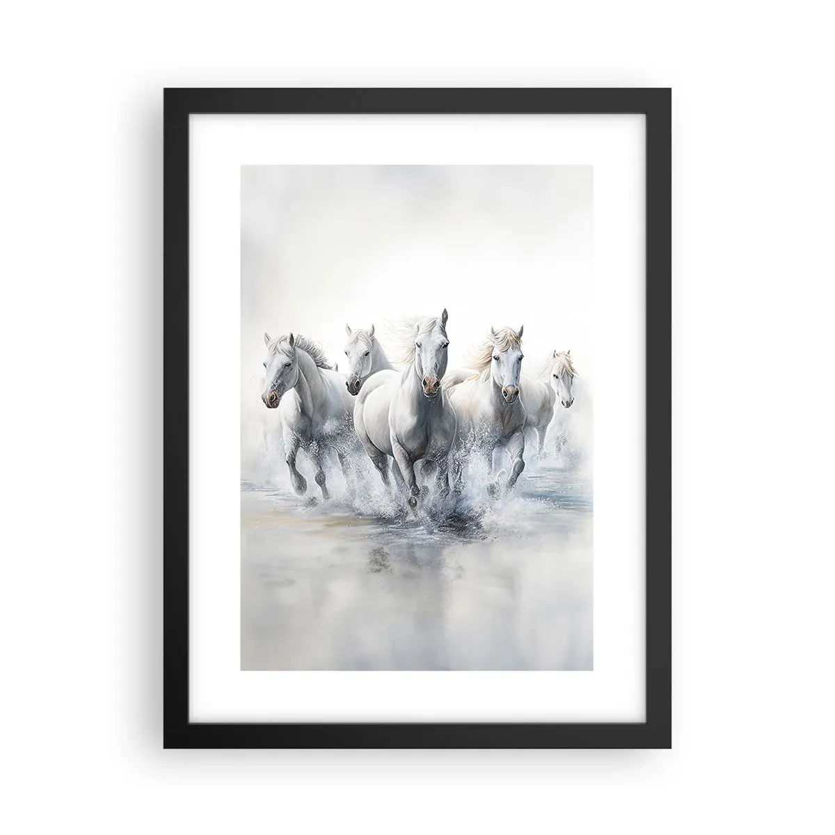 Affisch i svart ram - Vit magi - 30x40 cm
