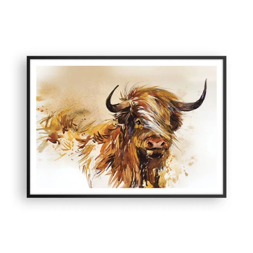Affisch i svart ram - Jägarens dröm - 100x70 cm