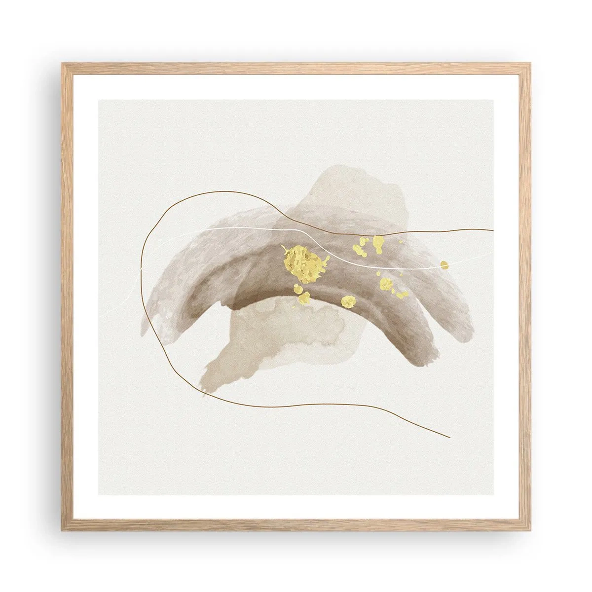 Affisch i ram av ljusek - Träffat i rummet - 60x60 cm