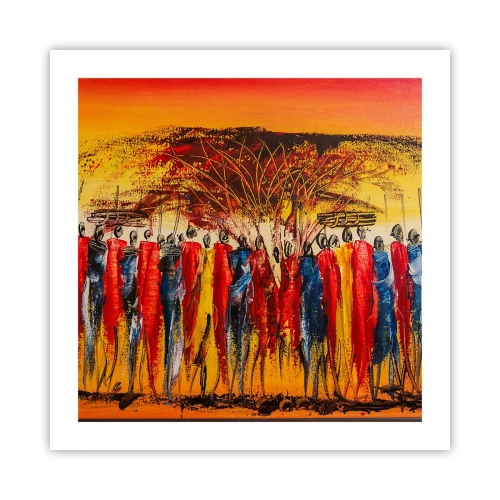 Affisch - Dit, dit, dit de går - 50x50 cm