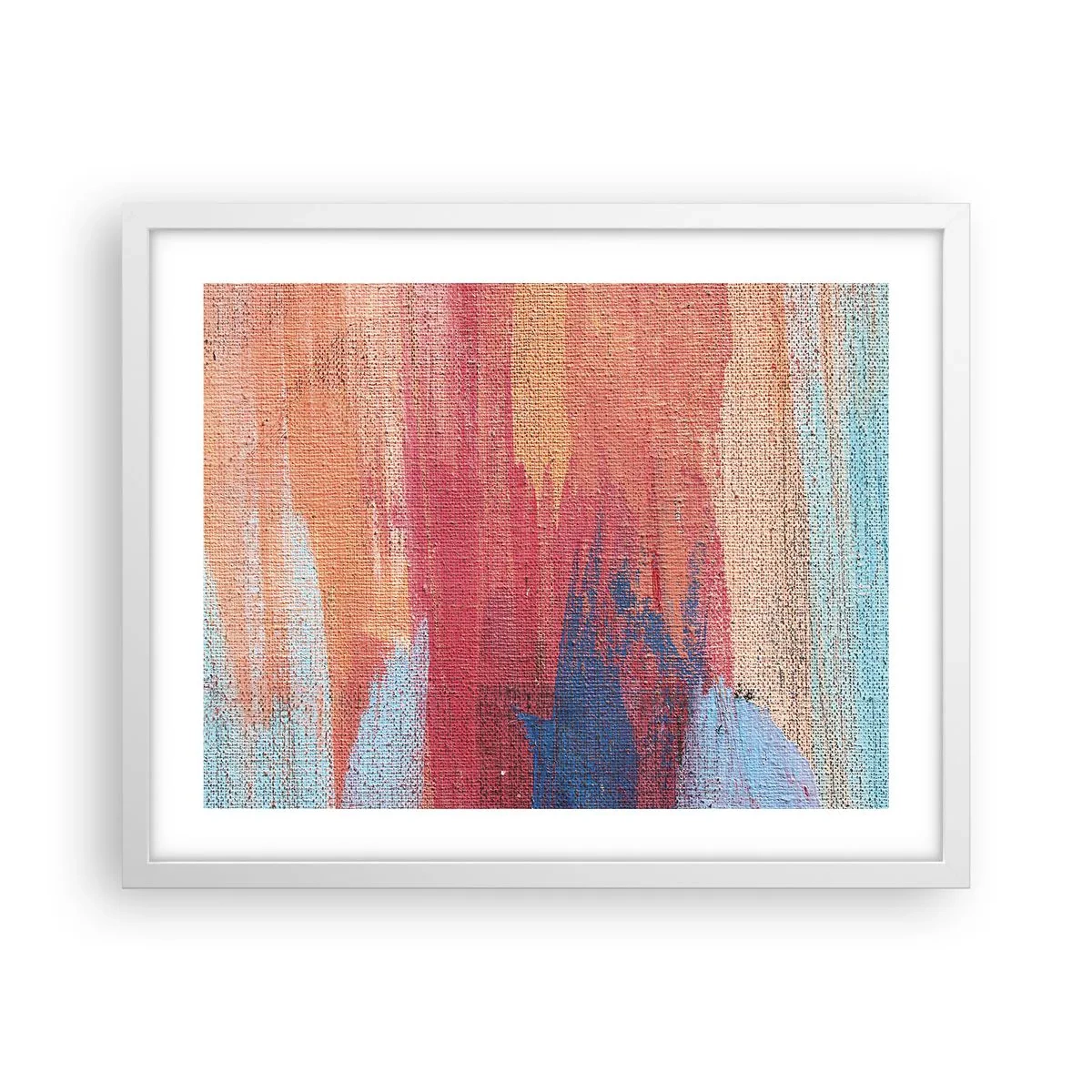 Affisch i vit ram - Rinnande regnbåge - 50x40 cm