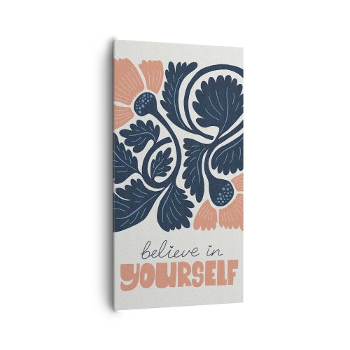 Canvastavla - Bild på duk - Blomma du också - 65x120 cm