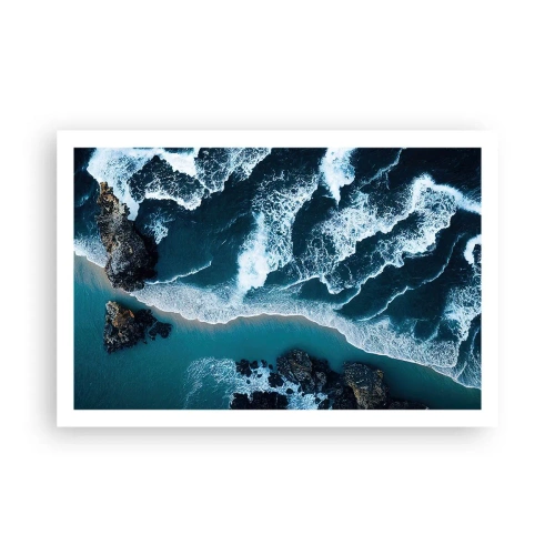 Affisch - Insvept i vågorna - 91x61 cm