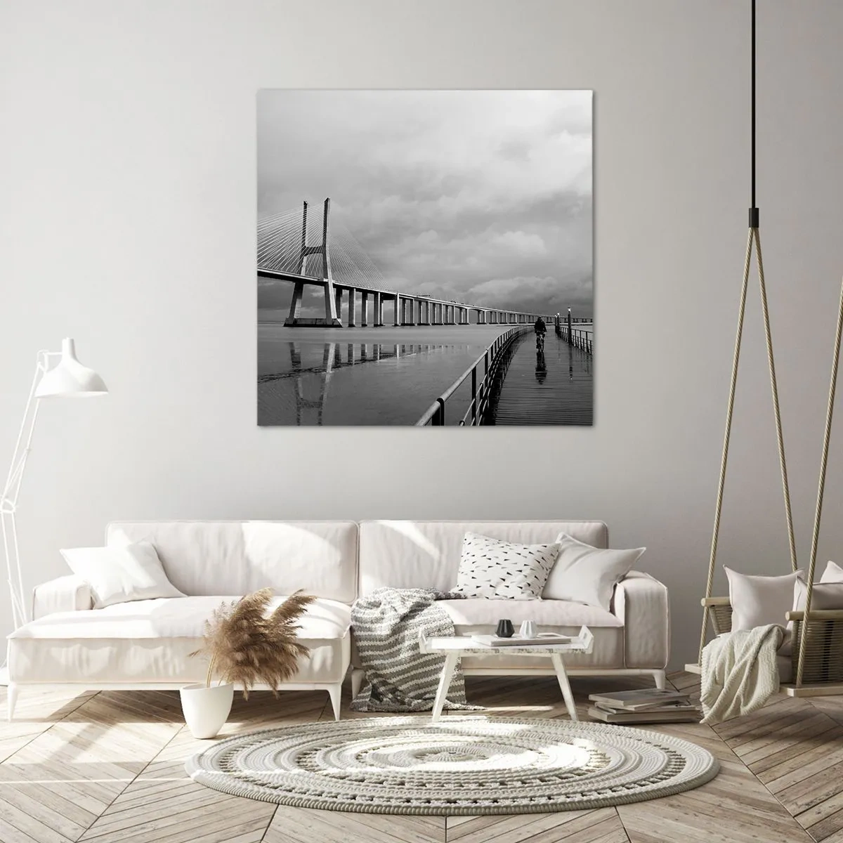 Canvastavla - Bild på duk - Var och en får det han/hon förtjänat - 70x70 cm
