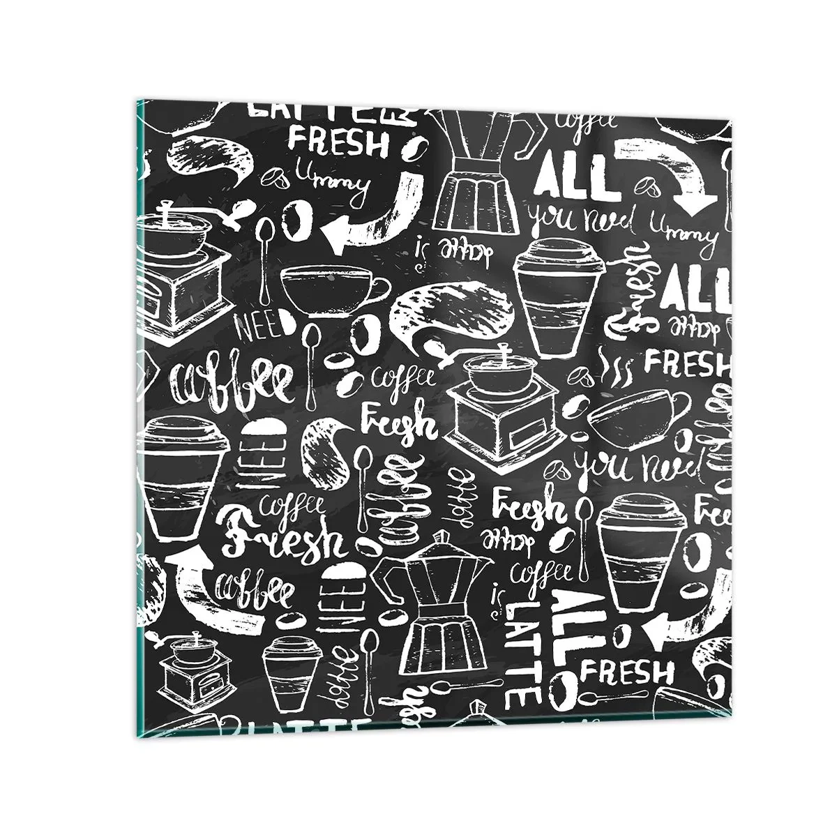 Glastavla - Bild på glas - All you need is… - 30x30 cm