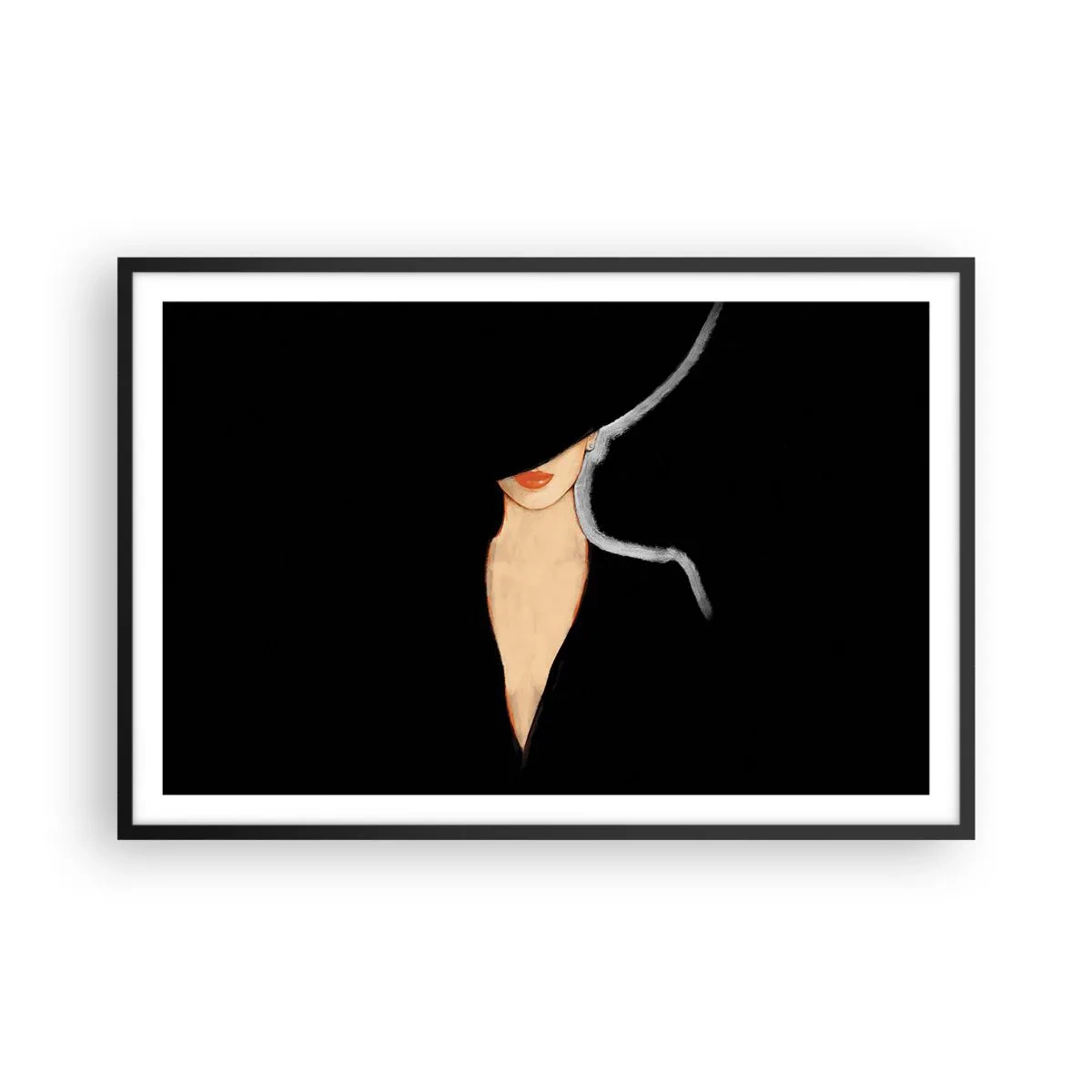 Affisch i svart ram - Elegans och stil - 91x61 cm