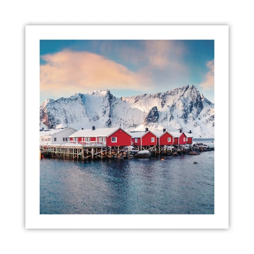 Affisch - Nordligt gömställe - 50x50 cm