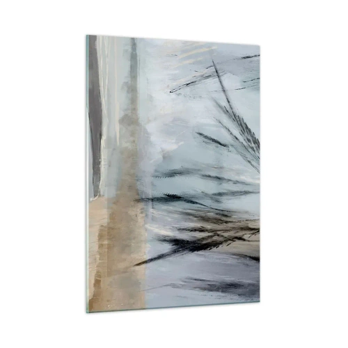 Glastavla - Bild på glas - Vinterfält - 50x70 cm