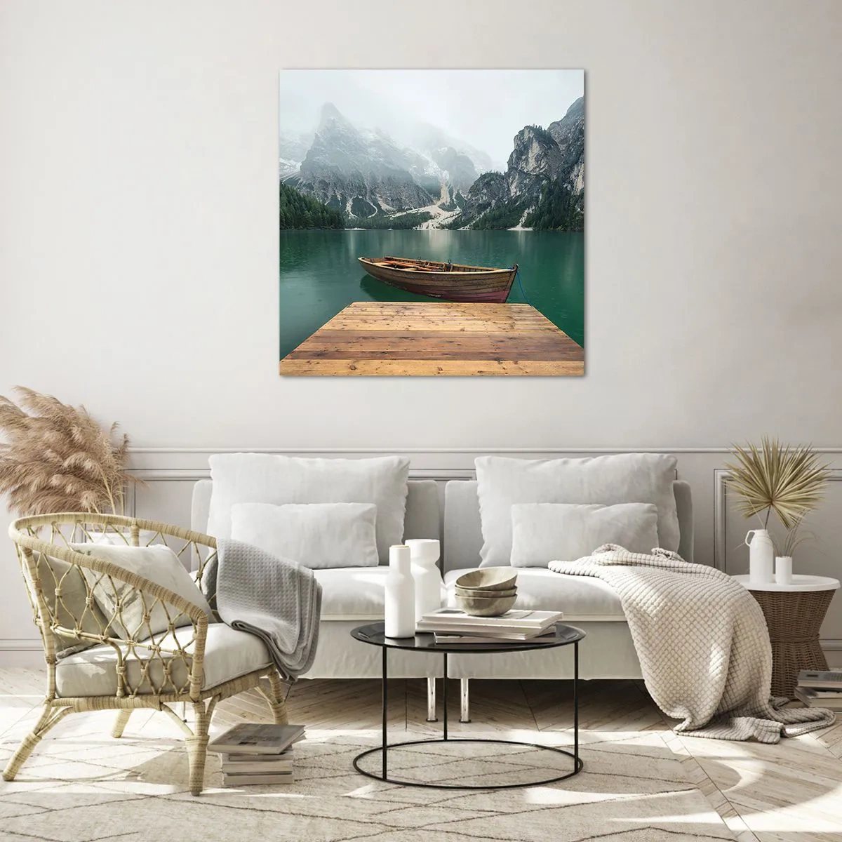 Glastavla - Bild på glas - Naturens mäktighet - 50x50 cm