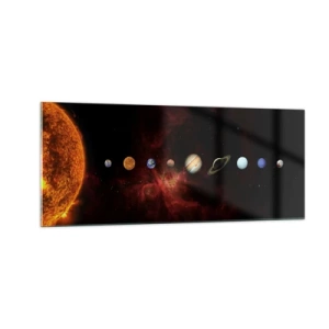 Glastavla - Bild på glas - Vårt grannskap - 100x40 cm